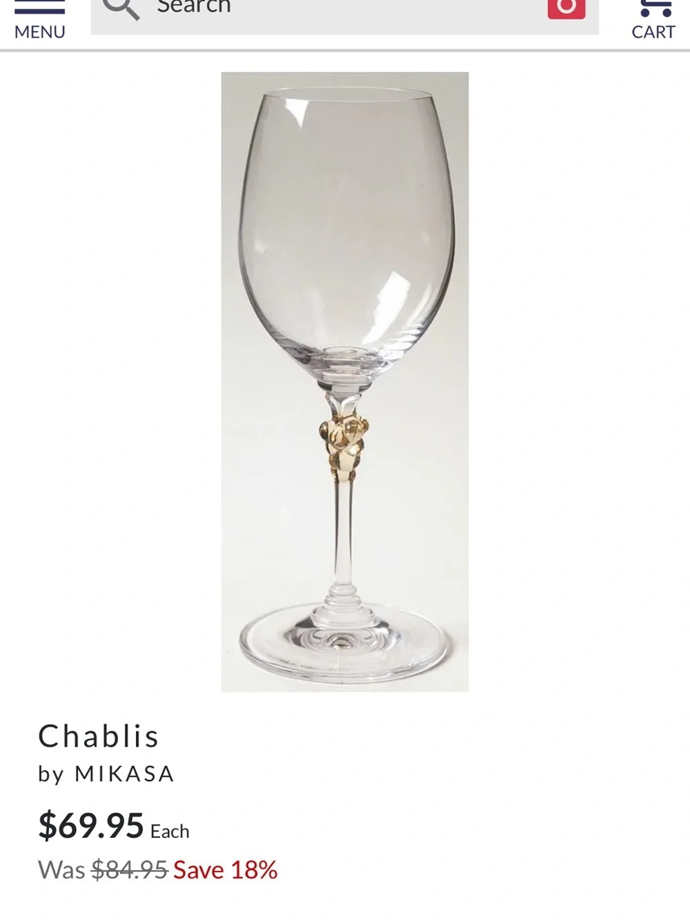 Set of 6 Vintage discontinued Mikasa Chablis Grape cluster stemware wine glasses